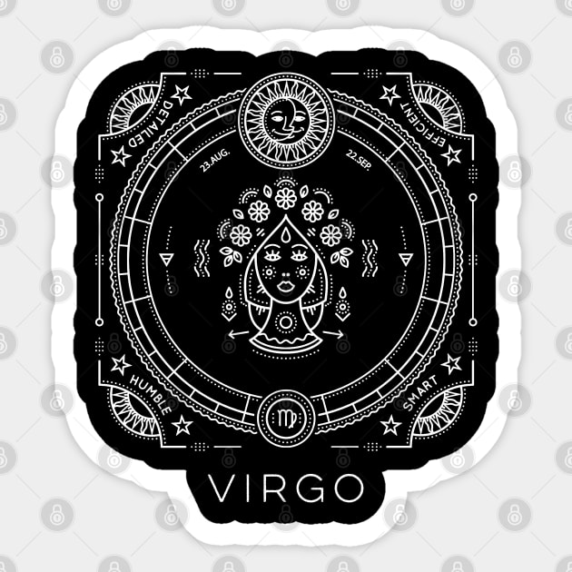 Virgo Astrological Zodiac Sun Sign Astrology Sticker by Pine Hill Goods